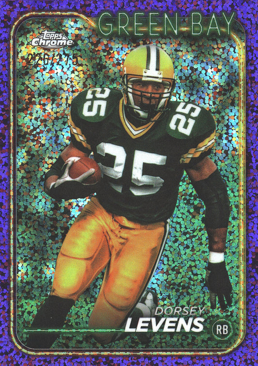 2024 Topps Chrome Dorsey Levens Purple Speckle /275 #78 Packers