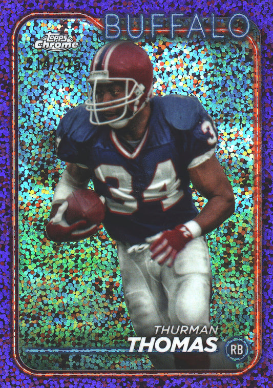 2024 Topps Chrome Thurman Thomas Purple Speckle /275 #9 Bills