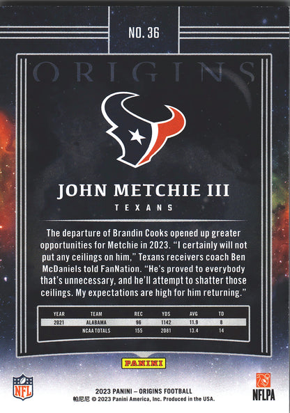 2023 Panini Origins John Metchie III #36 Houston Texans