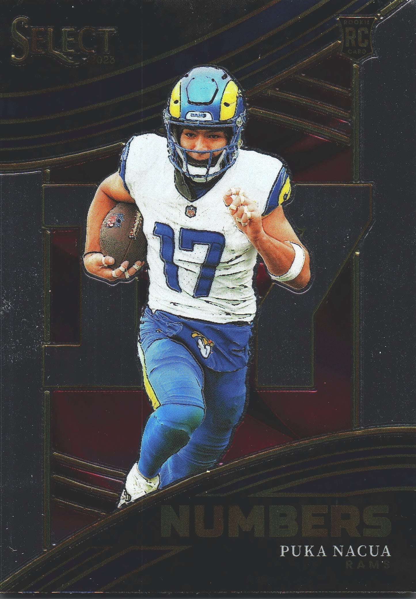 2023 Panini Select Numbers Puka Nacua RC #NMB-PNA Los Angeles Rams