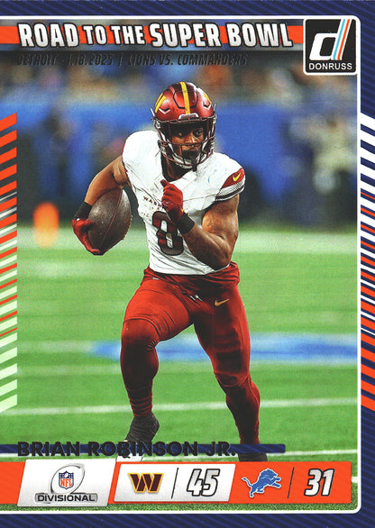 2025 Panini Donruss Road to Super Bowl Brian Robinson Jr #2 Commanders