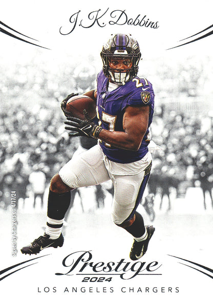 2024 Panini Prestige J.K. Dobbins #21 Los Angeles Chargers