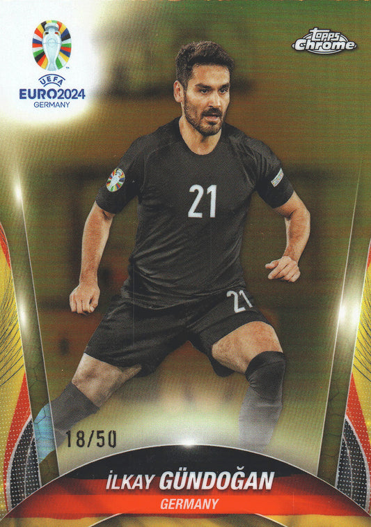 2024 Topps Chrome Euro 2024 Ilkay Gundogan Gold /50 #47 Allemagne
