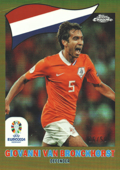 1960 Topps Chrome Giovanni van Bronckhorst /50 #TC-22 Pays-Bas