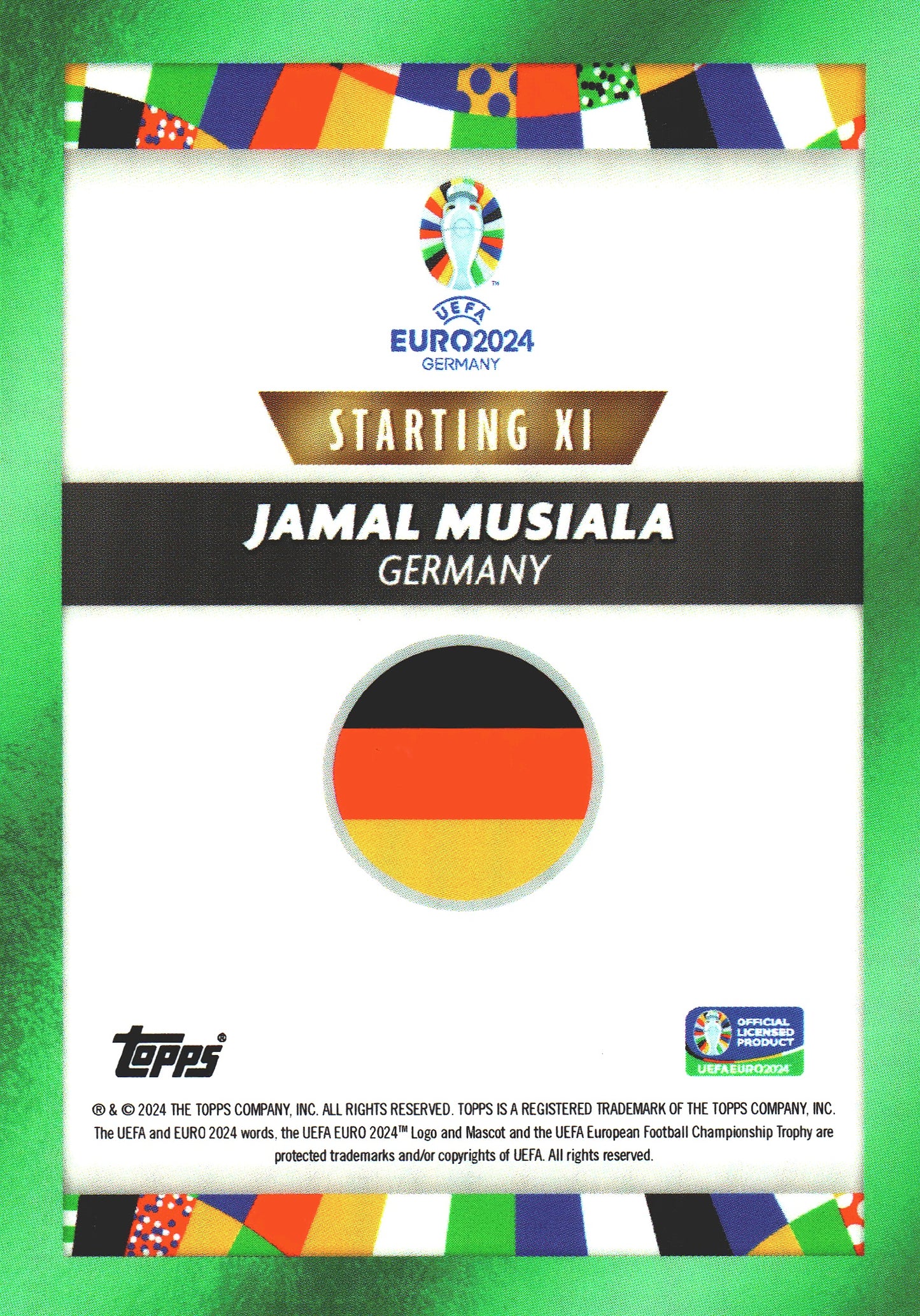 2024 Topps Curated Set Mourinho Jamal Musiala /99 Allemagne