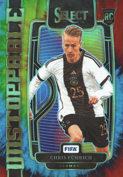 2023 Panini Select FIFA Chris Fuhrich RC Tie Dye /25 Unstoppable #24 Allemagne