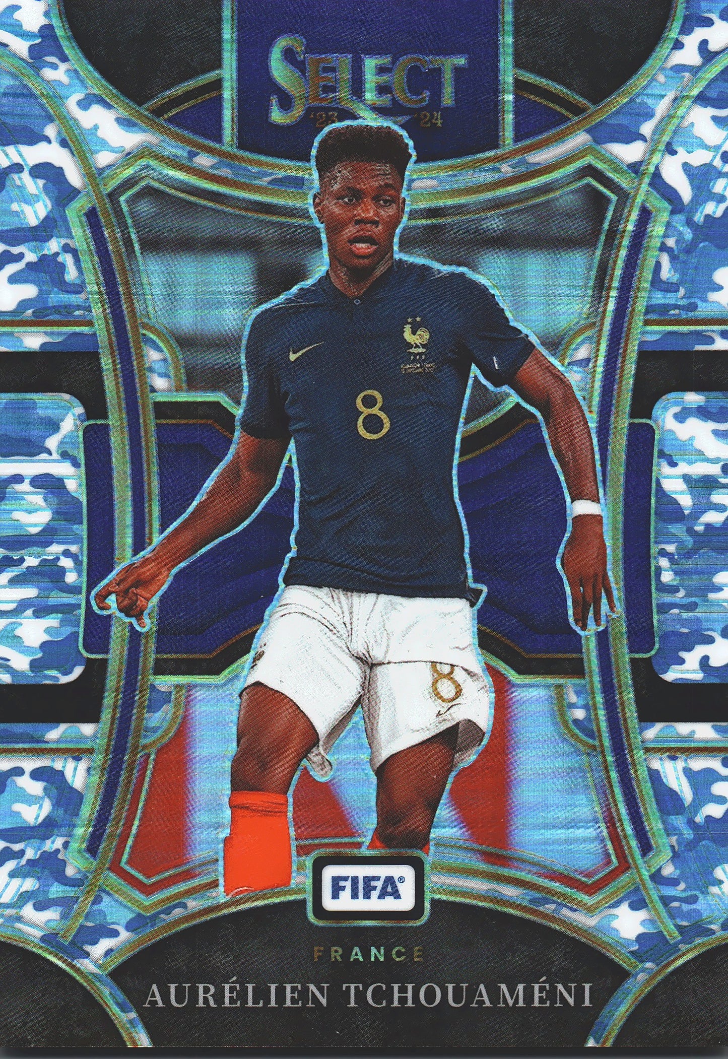 2024 Panini Select FIFA Aurelien Tchouameni Winter Camo /99 #181 France