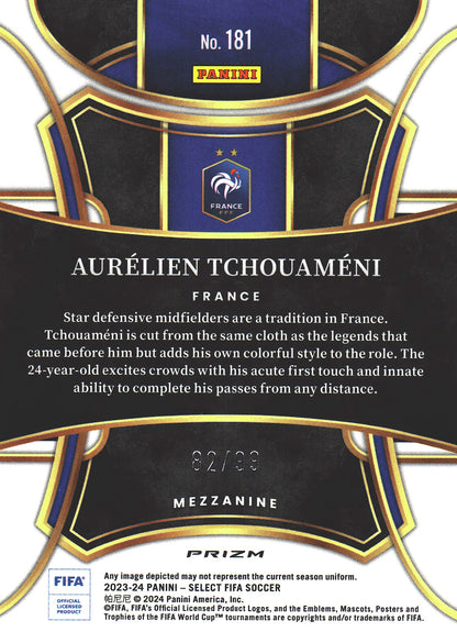2024 Panini Select FIFA Aurelien Tchouameni Winter Camo /99 #181 France