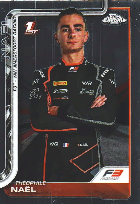 2025 Topps Chrome Formula 1 Theophile Nael #58 Van Amersfoort Racing