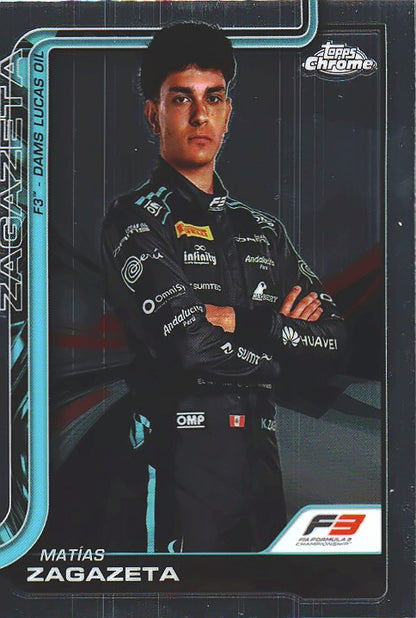 2025 Topps Chrome Formula 1 Matias Zagazeta #70 DAMS Lucas Oil