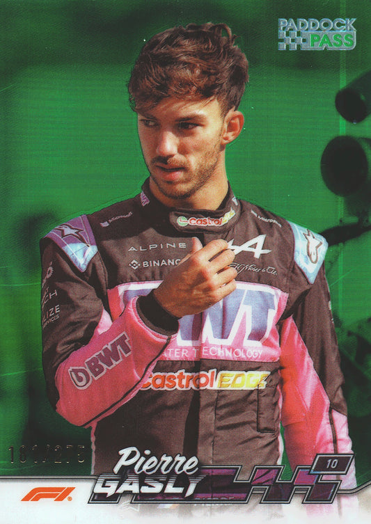 2024 Topps Chrome Formula 1 Pierre Gasly Chrome Green Refractor /275 #10 Alpine