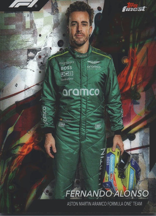 2024 Topps Finest Formula 1 Fernando Alonso #97 Aston Martin