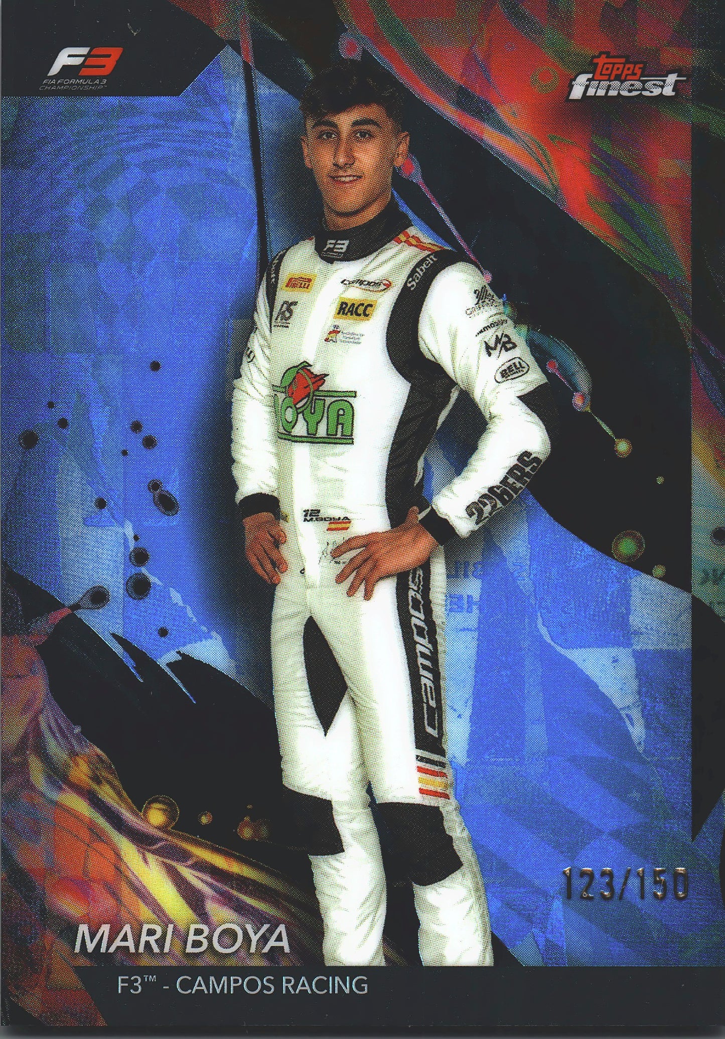 2024 Topps Finest Formula 1 Mari Boya RC Blue /150 #154 Campos Racing