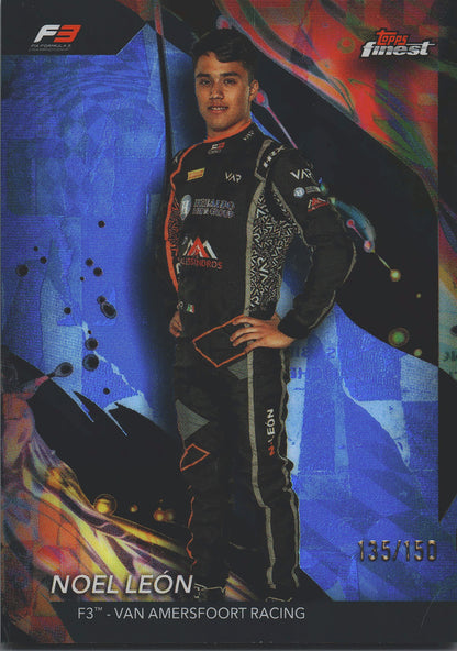 2024 Topps Finest Formula 1 Noel Leon RC Blue /150 #151 Van Amersfoort Racing