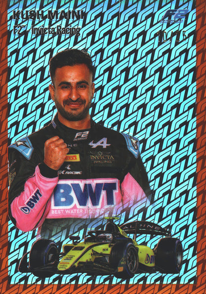 2024 Topps Chrome Formula 1 Logofractor Kush Maini Orange /25 #1954-26 Invicta