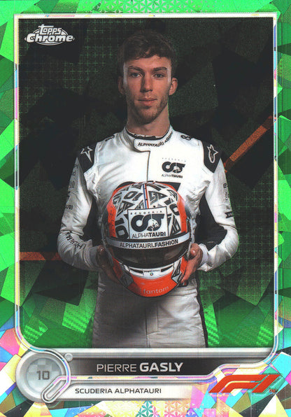 2022 Topps Chrome Sapphire Formula 1 Pierre Gasly Green /75 #44 AlphaTauri