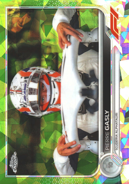 2022 Topps Chrome Sapphire Formula 1 Pierre Gasly Chartreuse /199 #47 AlphaTauri