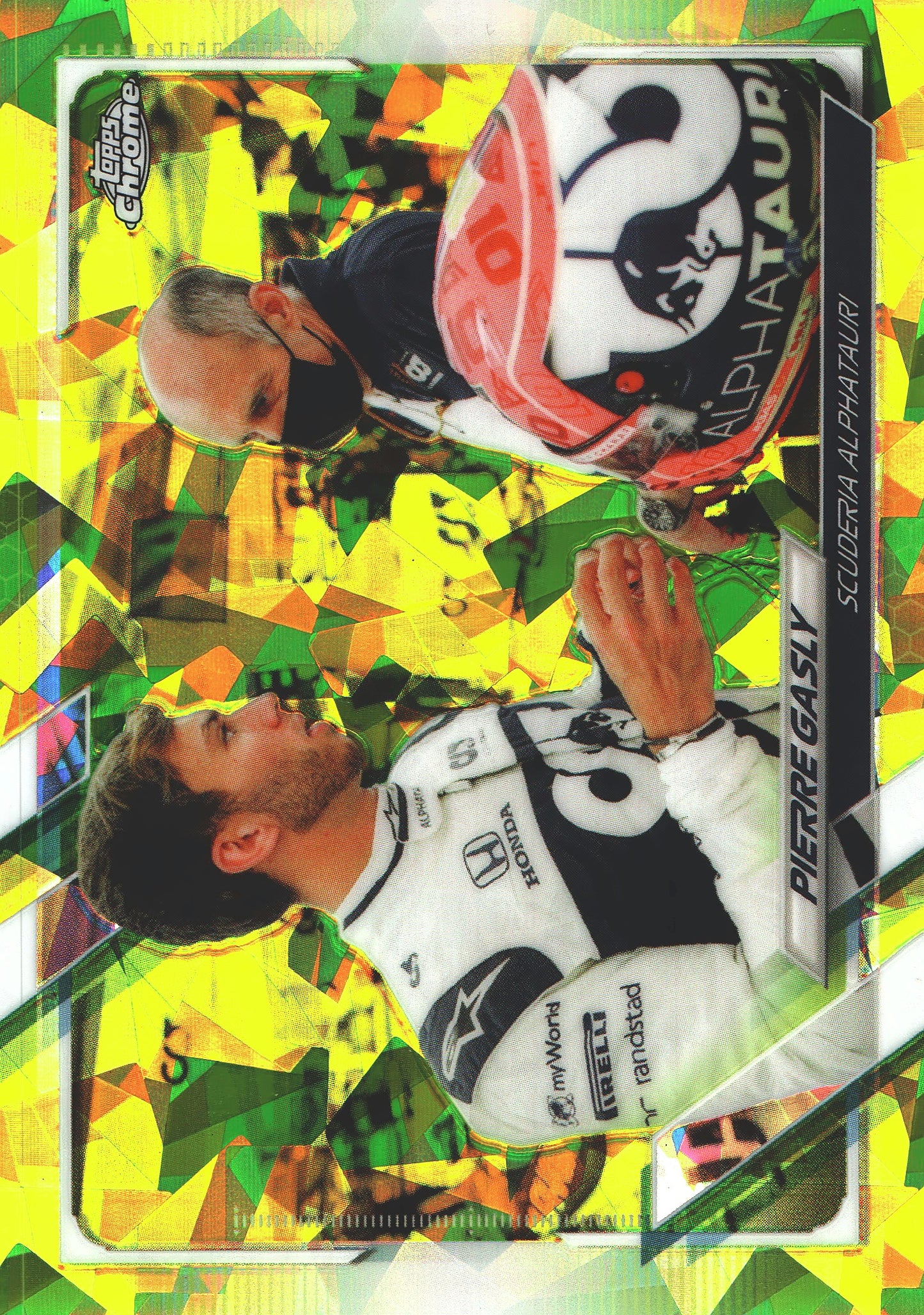2021 Topps Chrome Sapphire Formula 1 Pierre Gasly Chartreuse /199 #36 AlphaTauri