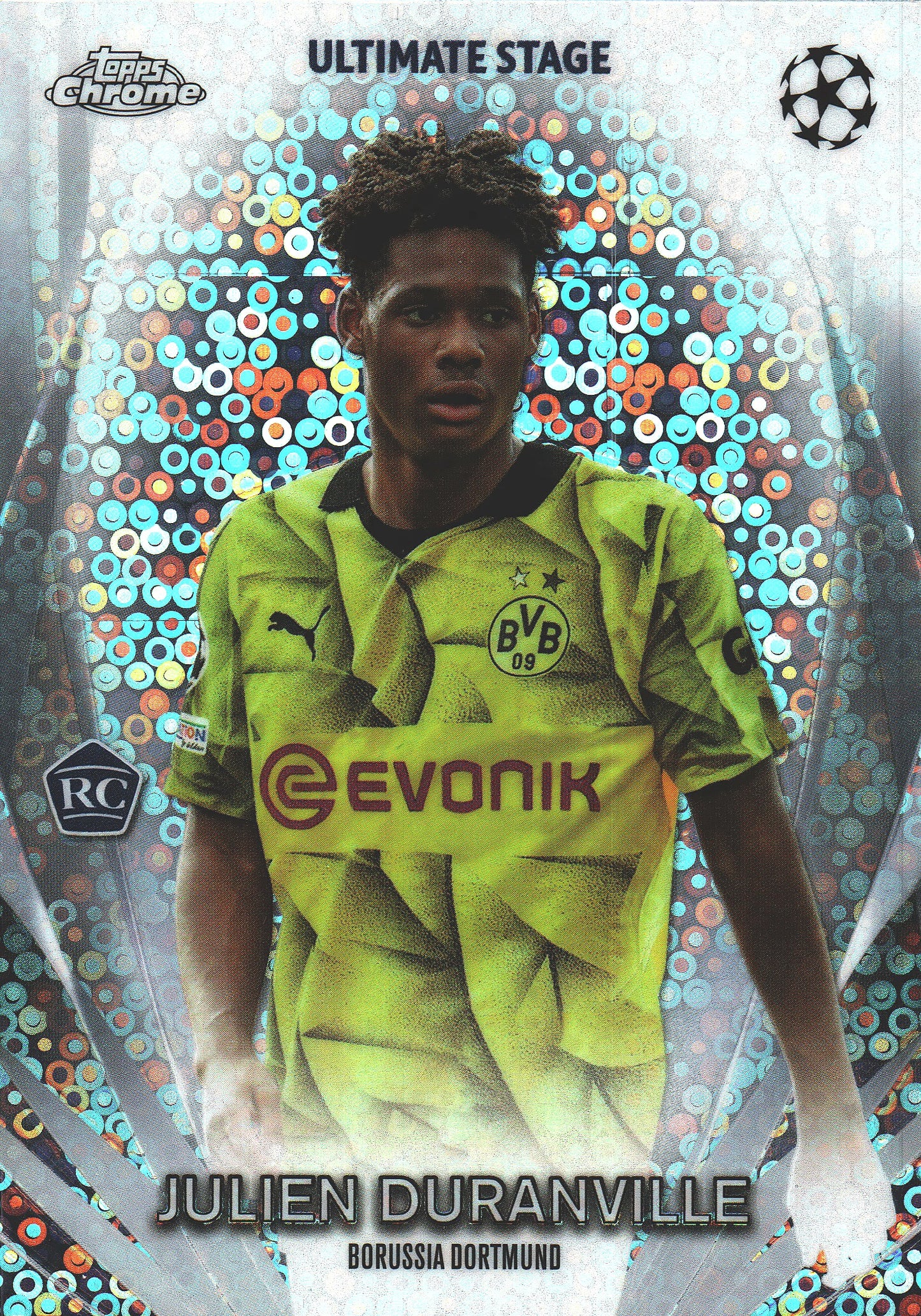 2023 Topps UCC Ultimate Stage Chrome Julien Duranville #USC-9 Borussia Dortmund