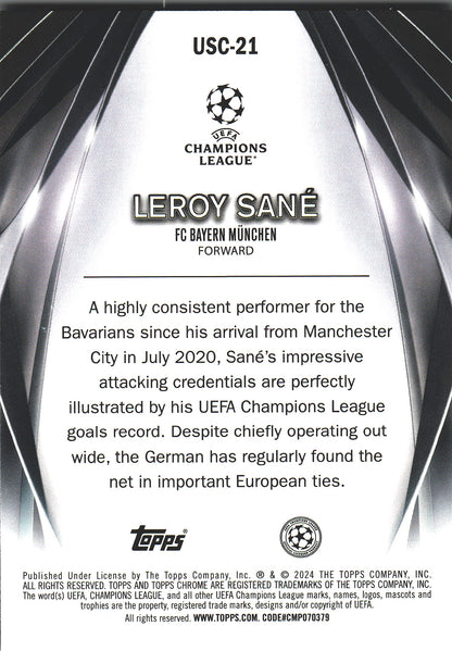 2023 Topps UCC Ultimate Stage Chrome Leroy Sane #USC-21 FC Bayern Munchen