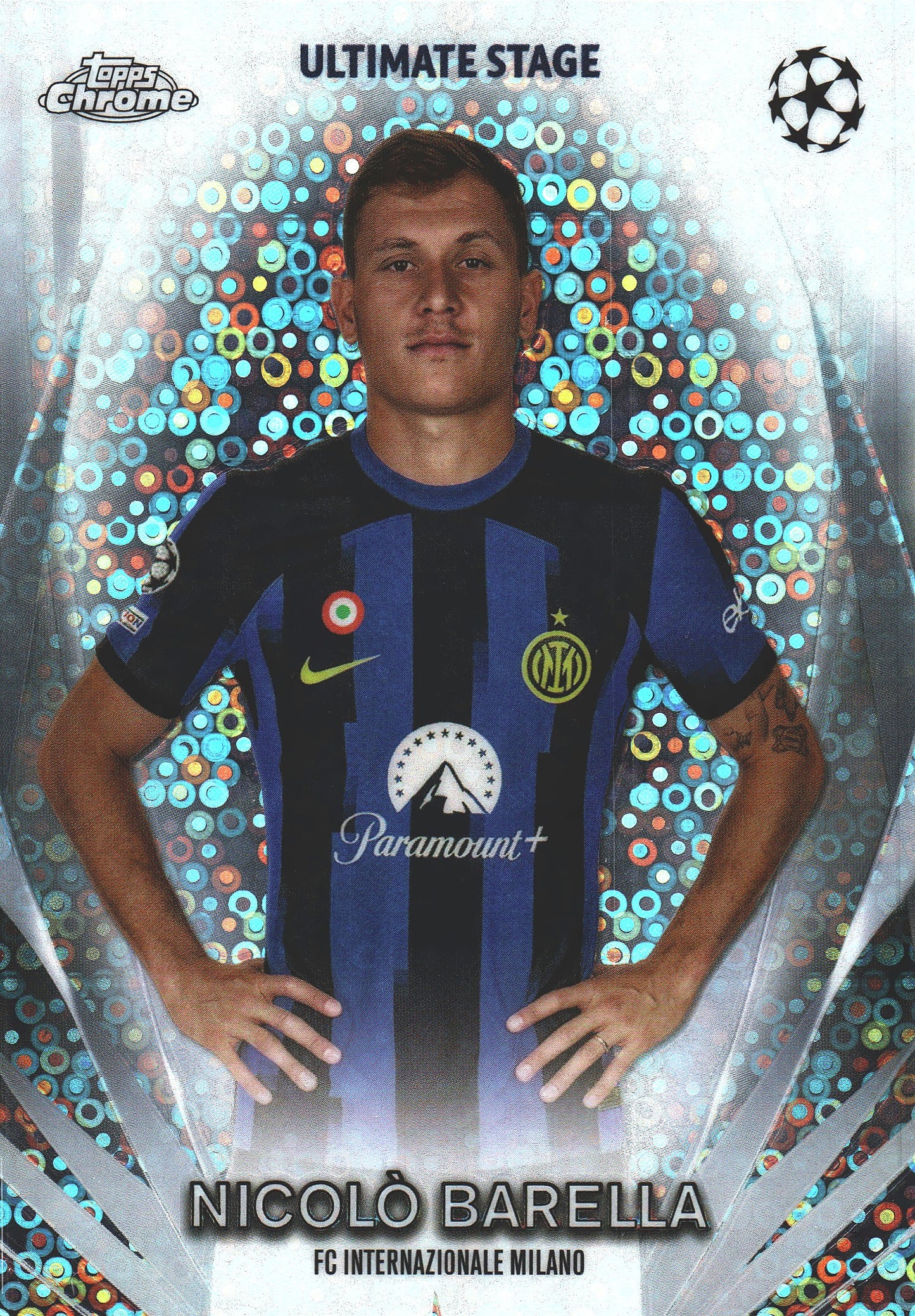 2023 Topps UCC Ultimate Stage Chrome Nicolo Barella #USC-25 Inter Milan