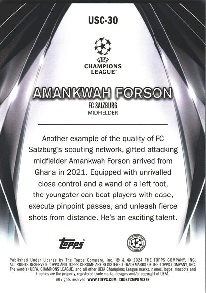 2023 Topps UCC Ultimate Stage Chrome Amankwah Forson #USC-30 FC Red Bull Salzburg