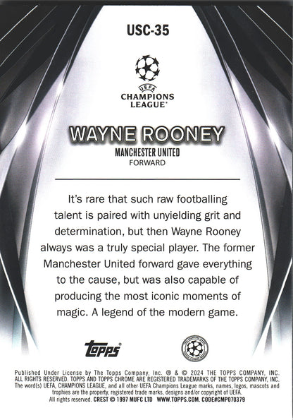 2023 Topps UCC Ultimate Stage Chrome Wayne Rooney #USC-35 Manchester United