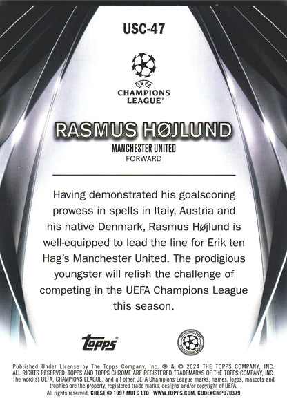 2023 Topps UCC Ultimate Stage Chrome Rasmus Hojlund #USC-47 Manchester United