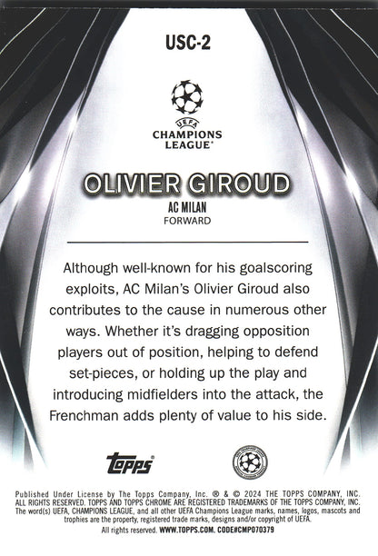2023 Topps UCC Ultimate Stage Chrome Olivier Giroud #USC-2 A.C. Milan