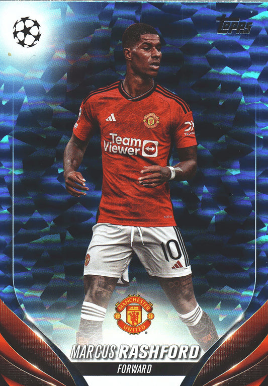 2023 Topps UCC Marcus Rashford Icy Blue Foil /75 #6 Manchester United