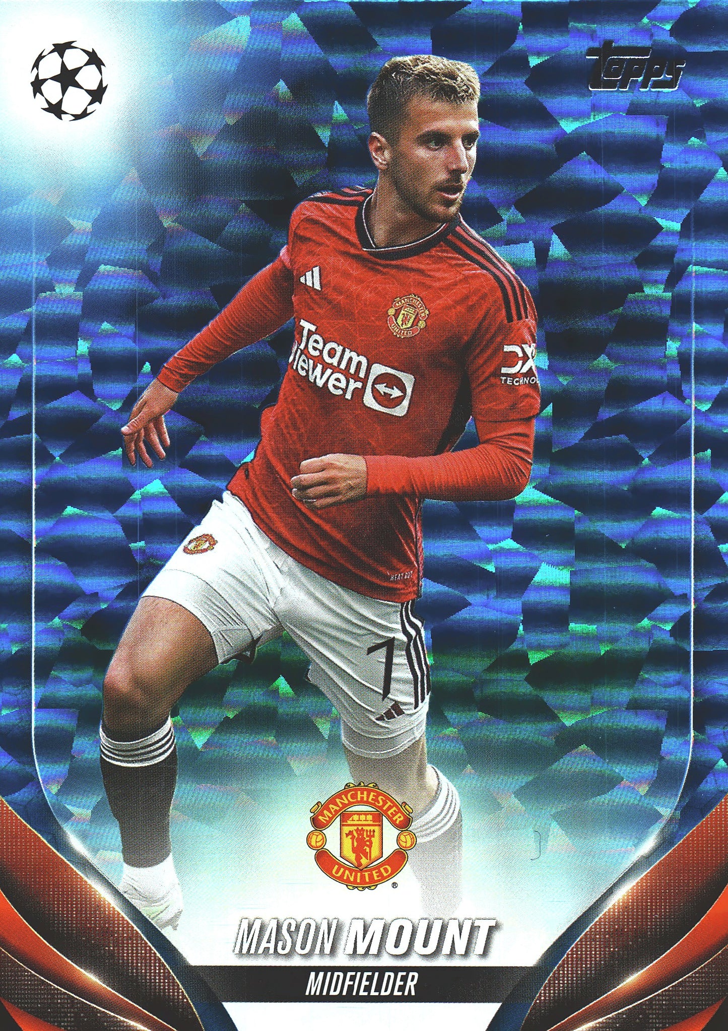 2023 Topps UCC Mason Mount Icy Blue Foil /75 #151 Manchester United