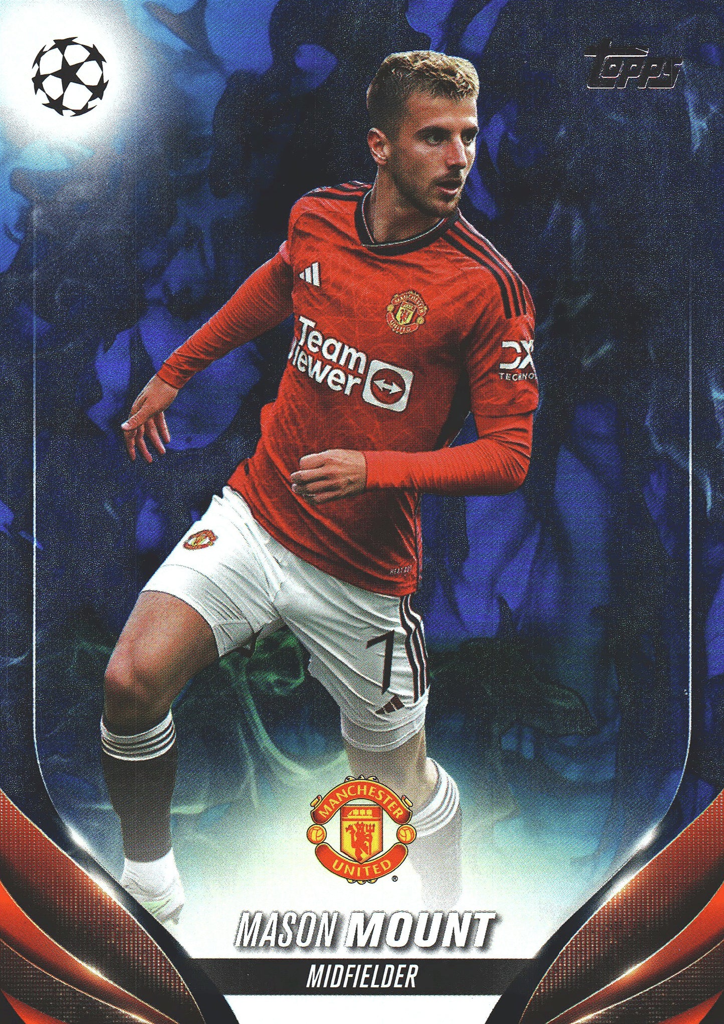 2023 Topps UCC Mason Mount Blue Inferno Foil /125 #151 Manchester United