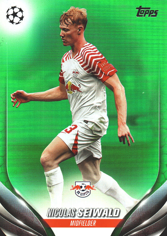 2023 Topps UCC Nicolas Seiwald Neon Green Foil /199 #59 RB Leipzig