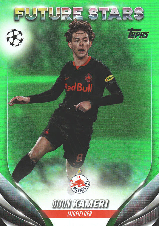 2023 Topps UCC Dijon Kameri Future Stars Neon Green Foil /199 #162 FC Salzburg