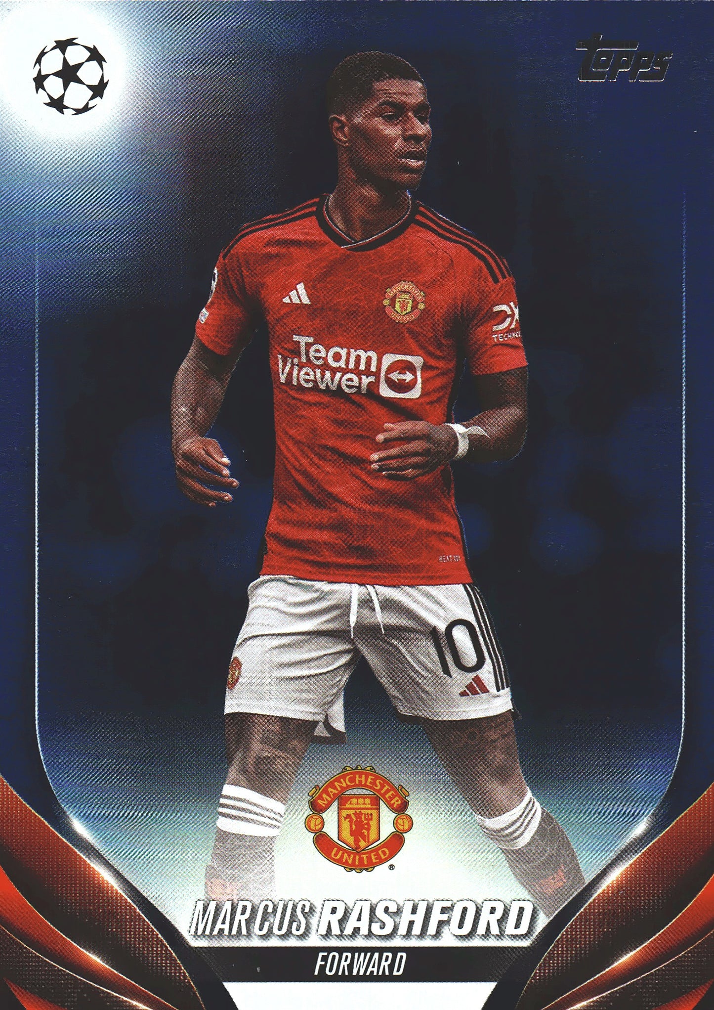 2023 Topps UCC Marcus Rashford Navy Blue Foil /250 #6 Manchester United