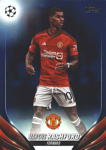 2023 Topps UCC Marcus Rashford Navy Blue Foil /250 #6 Manchester United