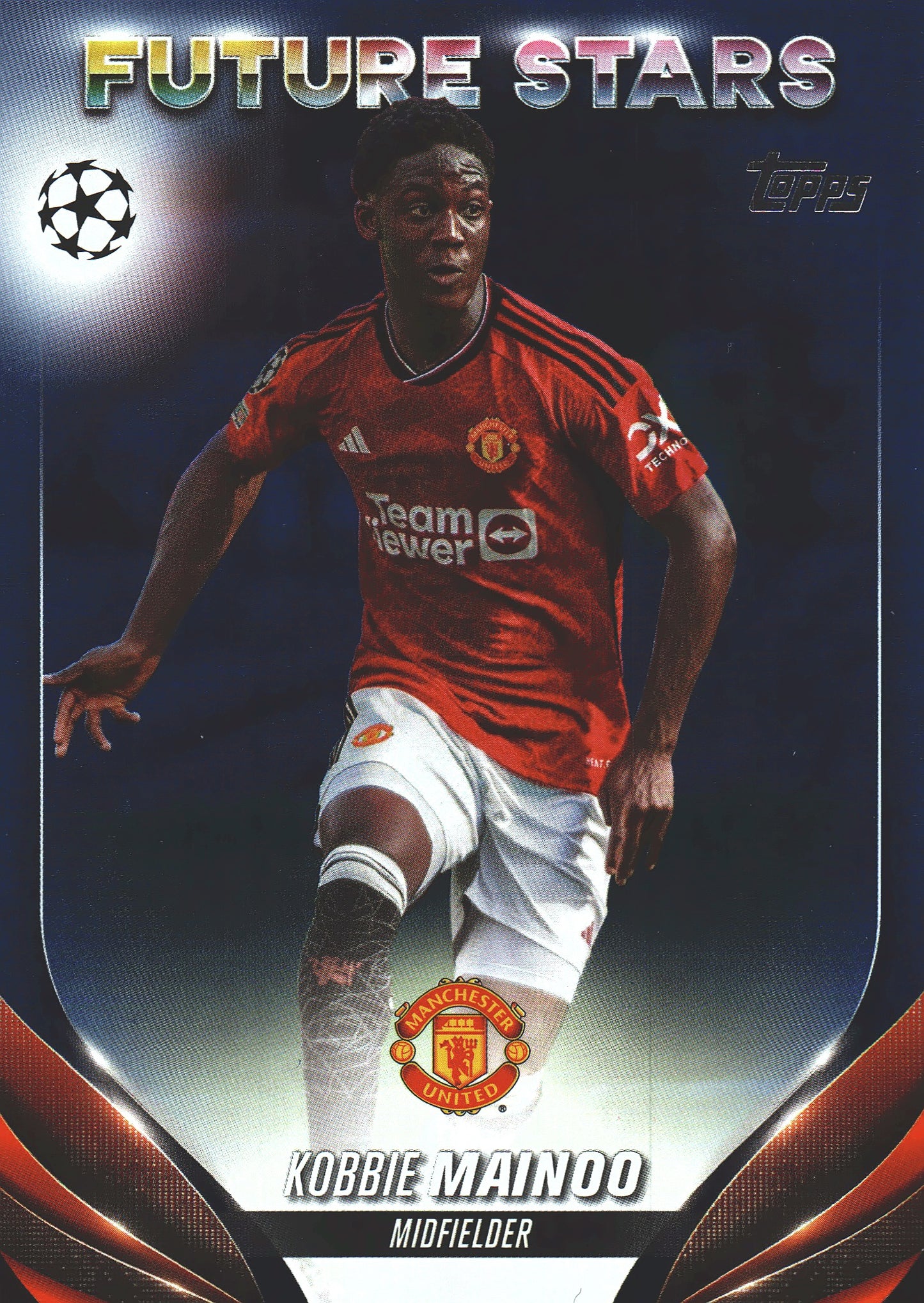 2023 Topps UCC Kobie Mainoo Future Stars Navy Blue Foil /250 #57 Manchester United