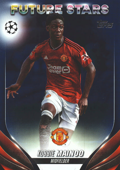 2023 Topps UCC Kobie Mainoo Future Stars Navy Blue Foil /250 #57 Manchester United
