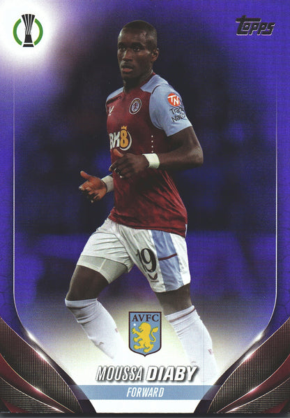 2023 Topps UCC Moussa Diaby Purple Foil /299 #116 Aston Villa