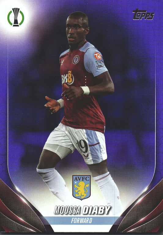 2023 Topps UCC Moussa Diaby Purple Foil /299 #116 Aston Villa