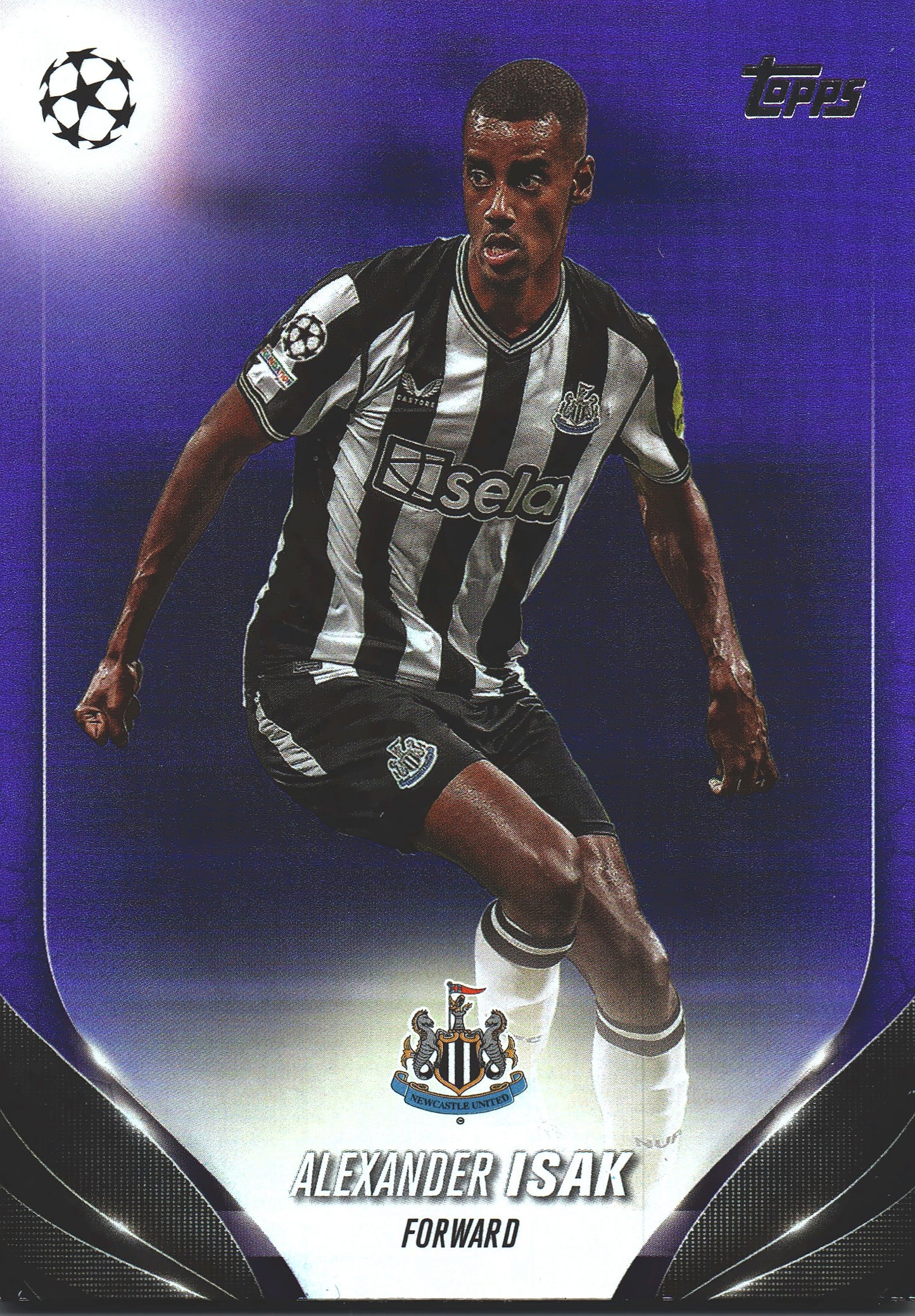 2023 Topps UCC Alexander Isak Purple Foil /299 #61 Newcastle