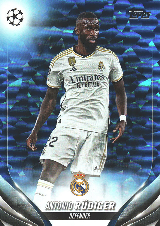 2023 Topps UCC Antonio Rudiger Icy Blue Foil /75 #164 Real Madrid
