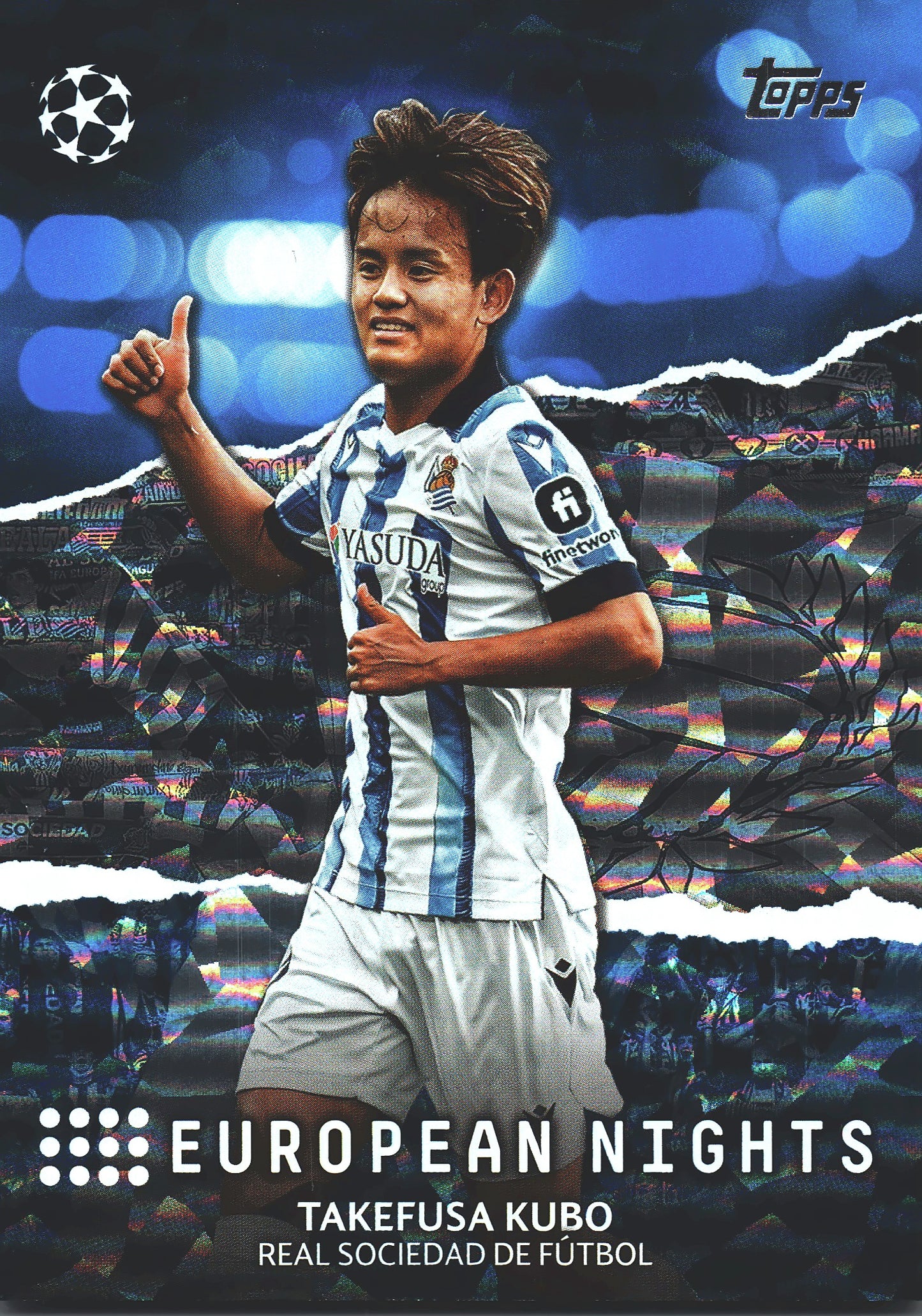 2023 Topps UCC Takefusa Kubo European Nights Icy Foil /99 #EN-26 Real Sociedad