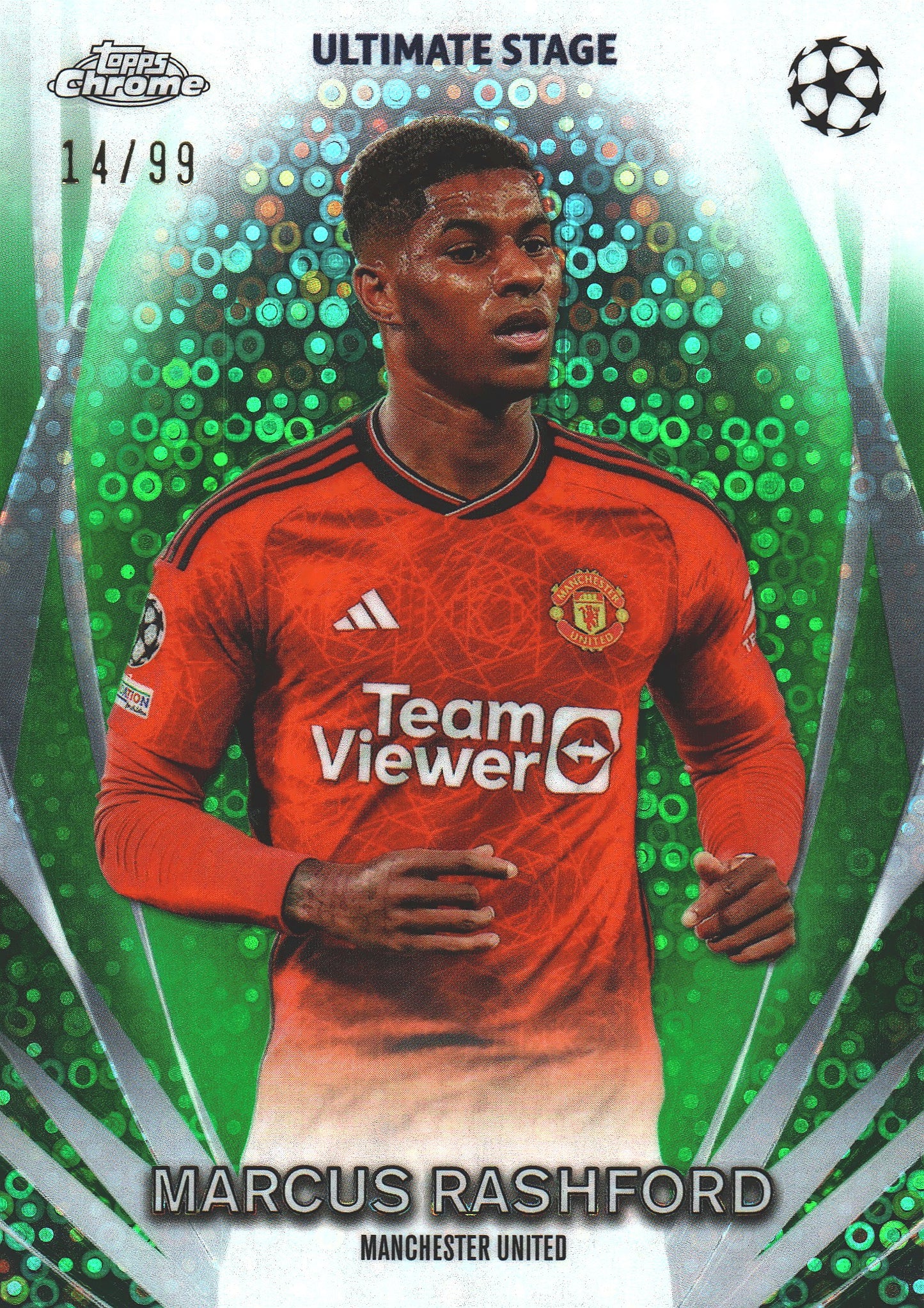2023 Topps UCC Marcus Rashford Ultimate Stage Green /99 #USC-26 Manchester United