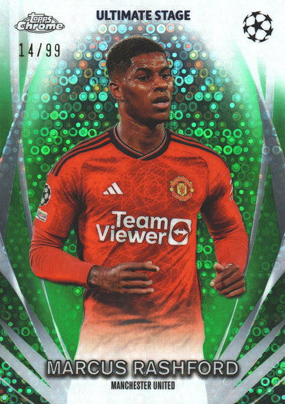 2023 Topps UCC Marcus Rashford Ultimate Stage Green /99 #USC-26 Manchester United