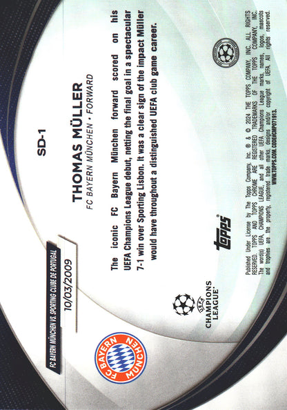 2023 Topps Chrome UCC Thomas Muller Starball Debut #SD-1 FC Bayern Munchen