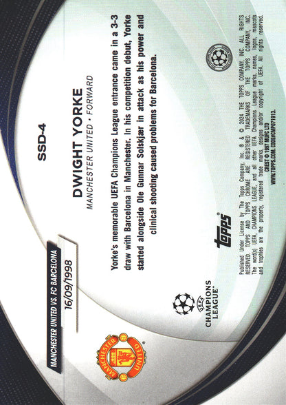 2023 Topps Chrome UCC Dwight Yorke Starball Debut #SD-4 Manchester United