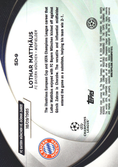 2023 Topps Chrome UCC Lothar Matthaus Starball Debut #SD-9 FC Bayern Munchen