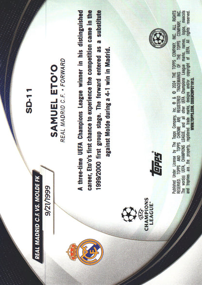 2023 Topps Chrome UCC Samuel Eto'o Starball Debut #SD-11 Real Madrid CF