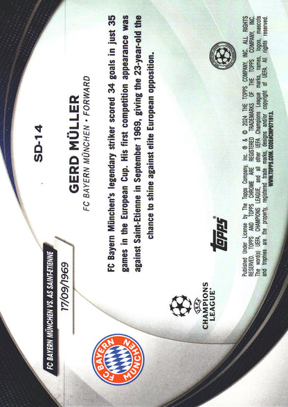 2023 Topps Chrome UCC Gerd Muller Starball Debut #SD-14 FC Bayern Munchen
